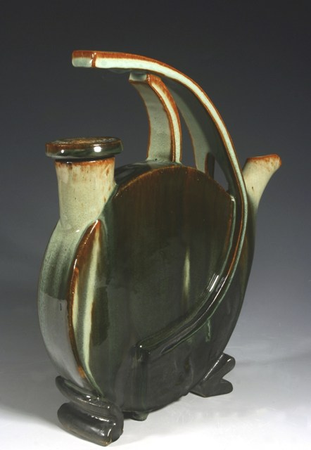 VERTICAL DRUM TEAPOT