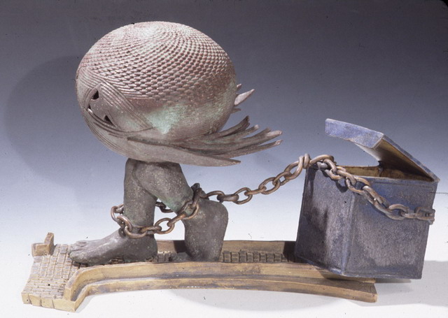 "Bubble chained to his box"